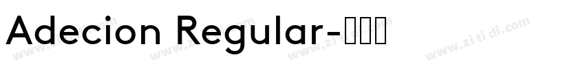 Adecion Regular字体转换